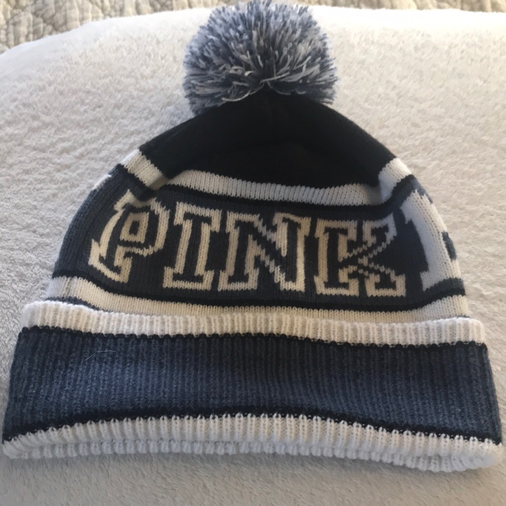 VS Pink Nation Winter Hat With Pom Pom So Cute🥰